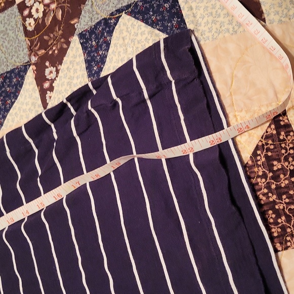 EUC Blue/White Striped Top. Button V-neck. 3/4 sleeves. Size XL - Picture 8 of 8